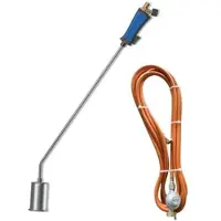 Kemper Thermischer Gas-Unkrautvernichter + Propan-Druckminderer + 5-Meter-Gasschlauch 60-mm-Brenner