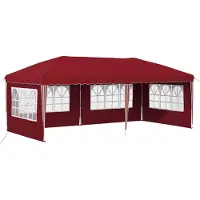 Syfax Pop-up Partyzelt 575 x 289 x 245 cm Bordeauxrot