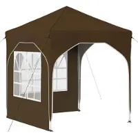 Syfax Pop-up Partyzelt 192 x 192 x 245 cm Taupe