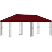vidaXL “2026 Modern“ Burgunderrot Pavillon mit Seitenwänden 6 x 3 m Bordeauxrot - Designermöbel 60877 - Pavillons & Partyzelte