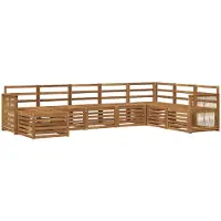 vidaXL Outdoor-Sofagarnitur 6 stk. Natur Massivholz Akazie