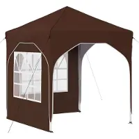 Syfax Pop-up Partyzelt 192 x 192 x 245 cm Braun