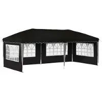 Syfax Pop-up Partyzelt 575 x 289 x 245 cm Schwarz