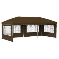 Syfax Pop-up Partyzelt 575 x 289 x 245 cm Taupe