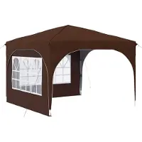 Syfax Pop-up Partyzelt 290 x 290 x 245 cm Braun