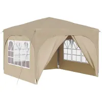 Syfax Pop-up Partyzelt 290 x 290 x 245 cm Creme
