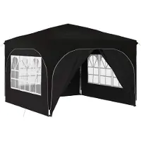 Syfax Pop-up Partyzelt 290 x 290 x 245 cm Schwarz