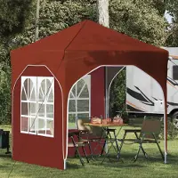 PUEAZU Pop-up Partyzelt 192 x 192 x 245 cm Terrakotta - Pavillons & Partyzelte &27047