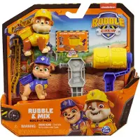 Maki Rubble & Crew – Actionfiguren-Set mit 2 Hundefiguren, 2 Bauspielzeugen und 85g Kinetic Sand Build-it-Sand, sortiert, Zufallsauswahl, 3 Jahr(e), Mehrfarbig