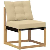 Syfax Outdoor Mittelsofa Massivholz Akazie und Textilene Stoff Weiß