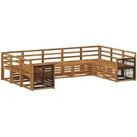 vidaXL Outdoor-Sofagarnitur 7 stk. Natur Massivholz Akazie