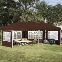 vidaXL Möbel Pop-up Partyzelt 575 x 289 x 245 cm BraunPavillons & Partyzelte - Pavillons & Partyzelte c6622