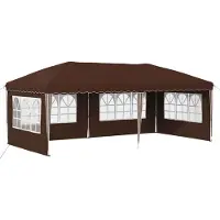 Syfax Pop-up Partyzelt 575 x 289 x 245 cm Braun