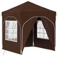 Syfax Pop-up Partyzelt 192 x 192 x 245 cm Braun