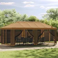 vidaXL Möbel Gazebo Rahmen 6 x 3 m Schwarz StahlPavillons & Partyzelte - Pavillons & Partyzelte c173