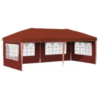 vidaXL “2026 Modern“ Terrakotta Pop-up Partyzelt 575 x 289 x 245 cm Terrakotta - Designermöbel 37678 - Pavillons & Partyzelte