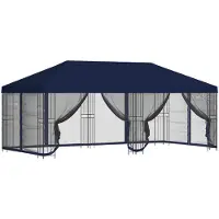 vidaXL “2026 Modern“ Blau Pavillon mit Seitenwänden 6 x 3 m Blau Polyester und Stahl 190 - Designermöbel 96965 - Pavillons & Partyzelte