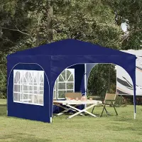 PUEAZU Pop-up Partyzelt 290 x 290 x 245 cm Blau - Pavillons & Partyzelte &27073