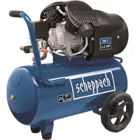 Scheppach Kompressor HC500 Doppelzylinder | 50 L Kessel | Ansaugleistung 412 l/min | max. Arbeitsdruck 10 bar | 3 PS Motor | 230 V Stromzugang