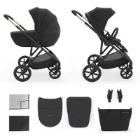Kinderkraft Prime 3 2-in-1 Kombikinderwagen, Venezian Black, Kinderwagen, 2 in 1
