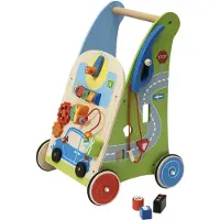 Primi Passi - Houten Loopwagen met Activiteiten Garage