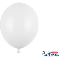 Party Deco Strong Balloons 30cm, Pastel Pure White (1 pkt / 50 pc.)