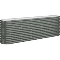 Super Merchant Hochbeet Verzinkter Stahl 224x40x68 cm Anthrazit
