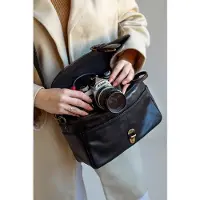 Bronkey Paris Leder Camera Bag Black PAR-BAG-01