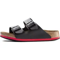 Birkenstock Sandale Arizona Superlauf, Birko-Flor, schwarz/rot, normal 1 St Schuhe