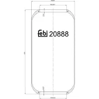 FEBI BILSTEIN Luftfederbalg Federbalg 20888 Vorne Links für MAN TGS 470mm NR (Naturkautschuk) 240mm 130mm