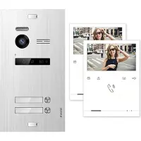Balter EVO Silber Video Türsprechanlage Quick Monitor 2-Draht BUS Komplettsystem für 2 Teilnehmer
