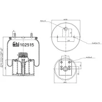 FEBI BILSTEIN Federbalg, Luftfederung FEBI 102515