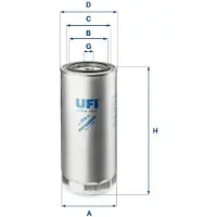 Ufi Kraftstofffilter 2439600 93mm für Iveco