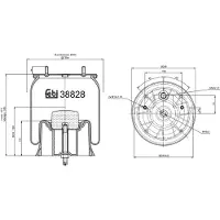 FEBI BILSTEIN Federbalg, Luftfederung FEBI 38828