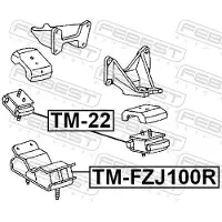 FEBEST Motorlager Vorne für TOYOTA LAND CRUISER 100 (UZJ100) TM-22