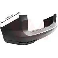 VAN WEZEL Heckstoßstange Stoßfänger Hinten für VW Caddy V Kombi (SBB, SBJ) Caddy V Kastenwagen (SBA, SBH) Caddy V California (SBB, SBJ)