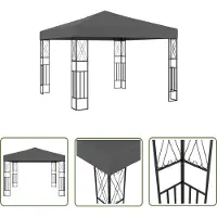 The Living Store Pavillon 3×3 m Anthrazit Stoff
