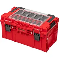 Qbrick System PRIME Toolbox 250 Expert RED ULTRA HD Custom mit Organizer stapelbar 535 x 327 x 277 mm 26 l IP66 mit 5 Inlays und 10 Trennwänden