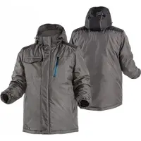 Högert Winterjacke Herren Technik REN – gefüttert, wasserabweisend, Kälteschutz, Arbeitsjacke, graphit, Gr. XL, Art. HT5K241-XL
