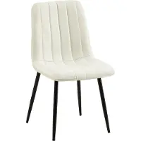 CLP Esszimmerstuhl gepolstert Dijon, mit Ziernähten & Bodenschonern creme Material Stoff