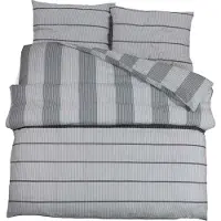vidaXL Bettwäsche-Set Grau 140x200 cm Baumwolle