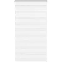 vidaXL Doppelrollo Weiß 75x100 cm Stoffbreite 70,9 cm Polyester
