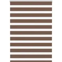 vidaXL Doppelrollo Braun 115x150 cm Stoffbreite 110,9 cm Polyester