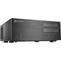 Silverstone GD08, HTPC, PC, Schwarz, ATX, EATX, micro ATX, SSI CEB, SSI EEB, Aluminium, Stahl, Heimbüro