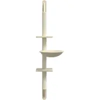 vidaXL Kratzbaum mit Kratzsäule Wandmontage Creme 142,5 cm