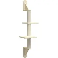 vidaXL Kratzbaum mit Kratzsäule Wandmontage Creme 108 cm