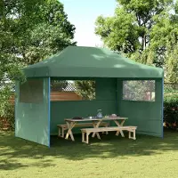 Prolenta Maison Exclusive - Partyzelt Faltbar Pop-Up mit 3 Seitenteilen Grün