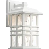 Kichler Elstead Beacon Square Außen-Wandleuchte E27 30cm Weiß IP44 Anti-Meerwasser