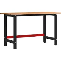 vidaXL Werkbank Hellbraun 140x60x81,5 cm Massivholz Eiche