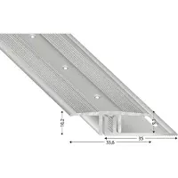 Kügele Übergangsprofil Höhenausgleich Übergangsleiste 100cm Aluminium Silber